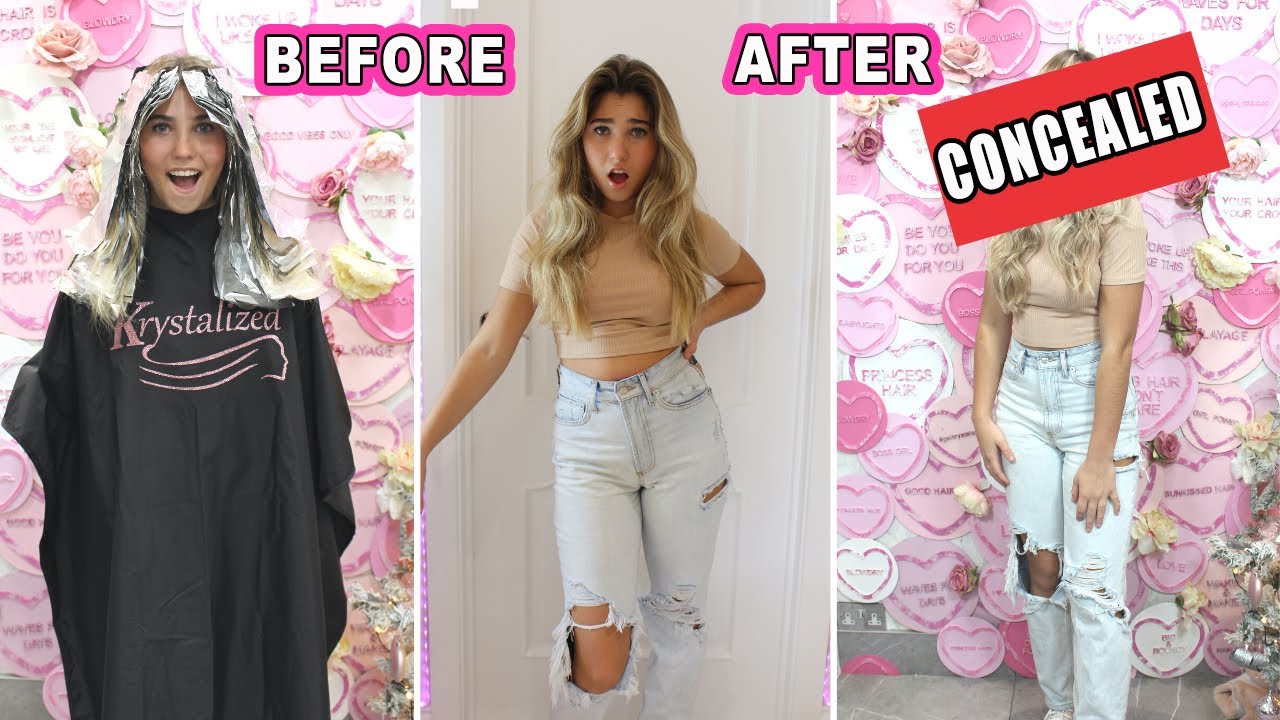 TEEN MAKEOVER Getting My Hair DYED BLONDE | Rosie McClelland