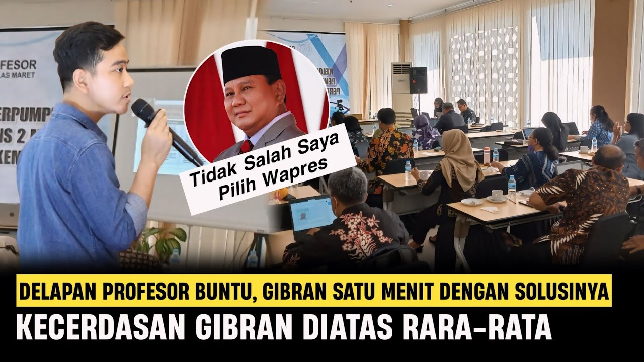 Disaat 8 Profesor Buntu, Cukup Satu Menit Bagi Gibran Mengatasinya