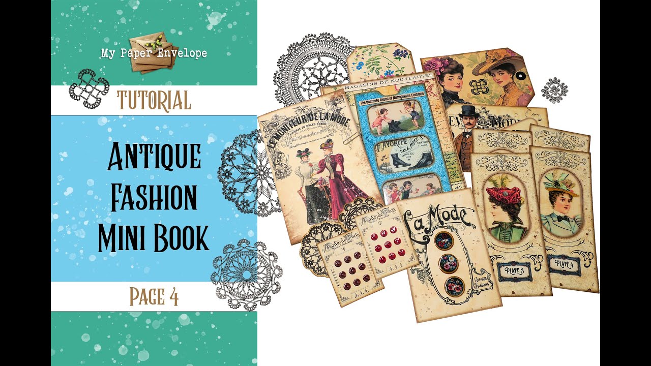 Antique Fashion Mini Book  - Assembling Page 4