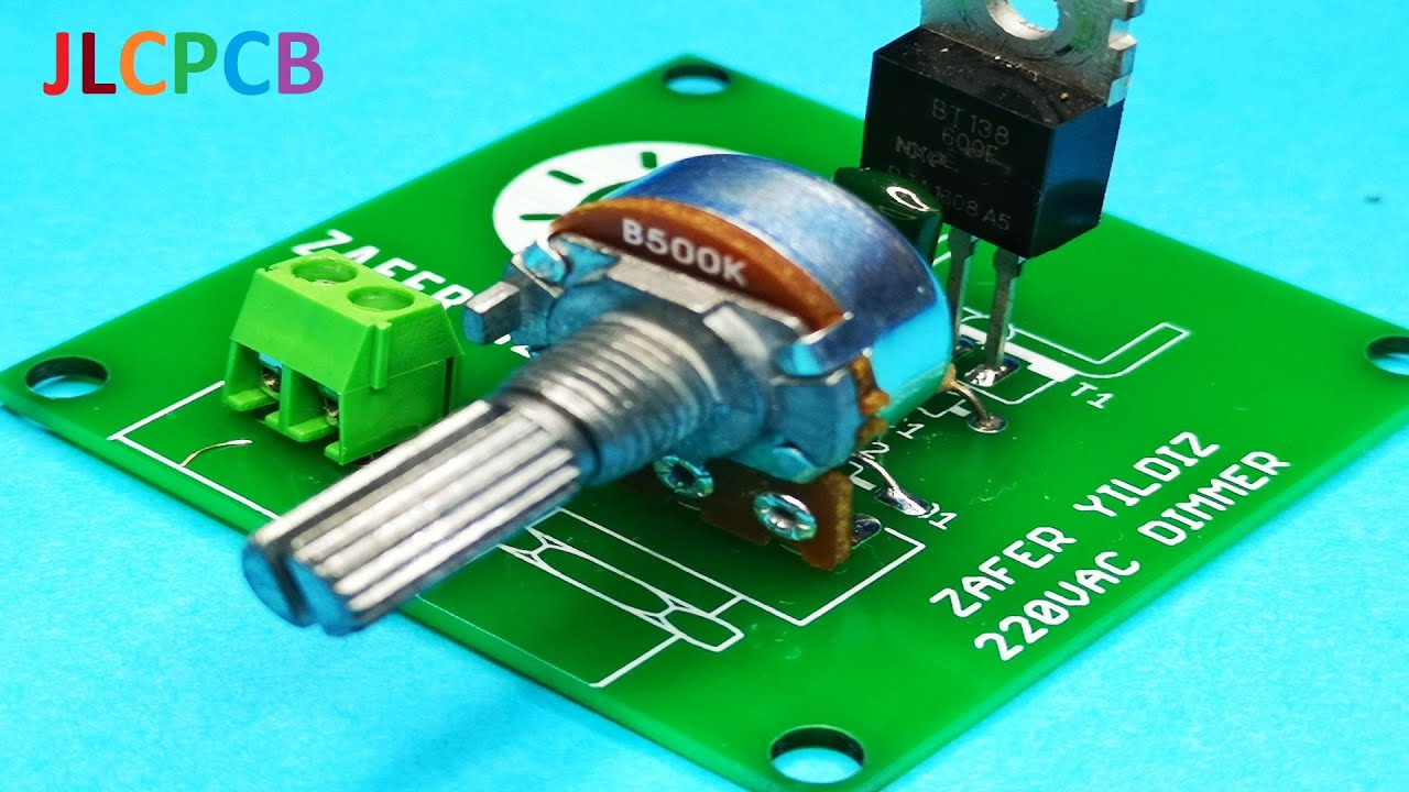 220 VOLT DİMMER -1000 WATT BT139 - BT138 - JLCPCB