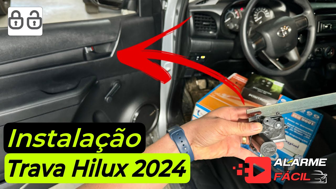 Instalação Trava Elétrica Toyota Hilux 2024 Cabine Simples ☑️