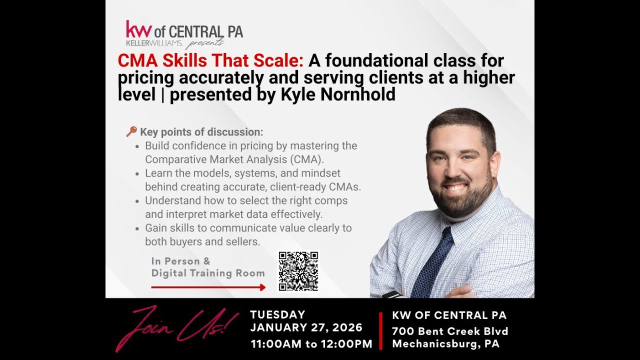 CMA Skills That Scale: A Foundational Class for Pricing Accurately & Serving Clients