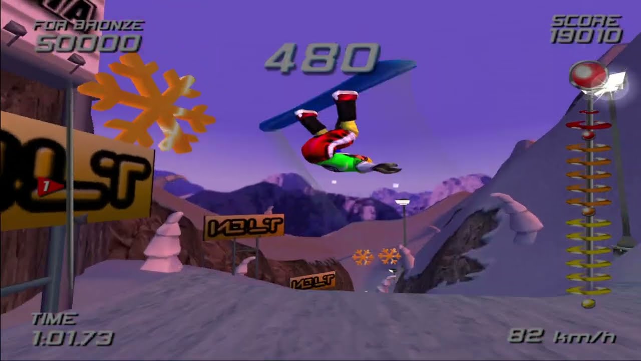 Moby - SSX 2000 - All Gold Showoff Courses (HD)