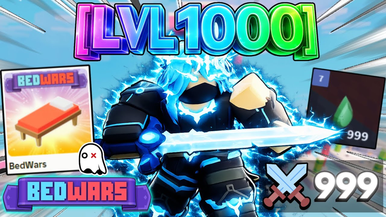 Потная **Электра 1000 уровня** в Roblox Bedwars (999 убийств)