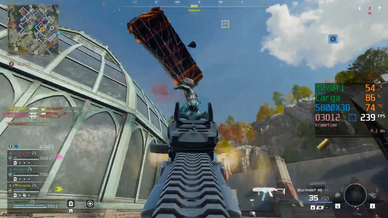 WARZONE - Rtx 4070Ti y R7 5800X3D 1440p 240Hz - Gráficos Eq. DLSS Calidad + Generación de Fotogramas
