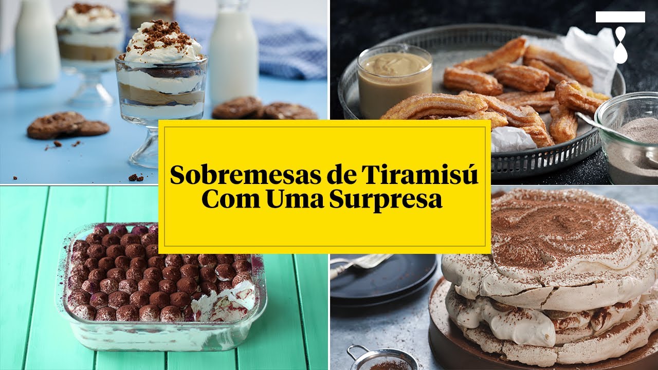 SOBREMESAS DE TIRAMISÚ COM UMA SURPRESA!