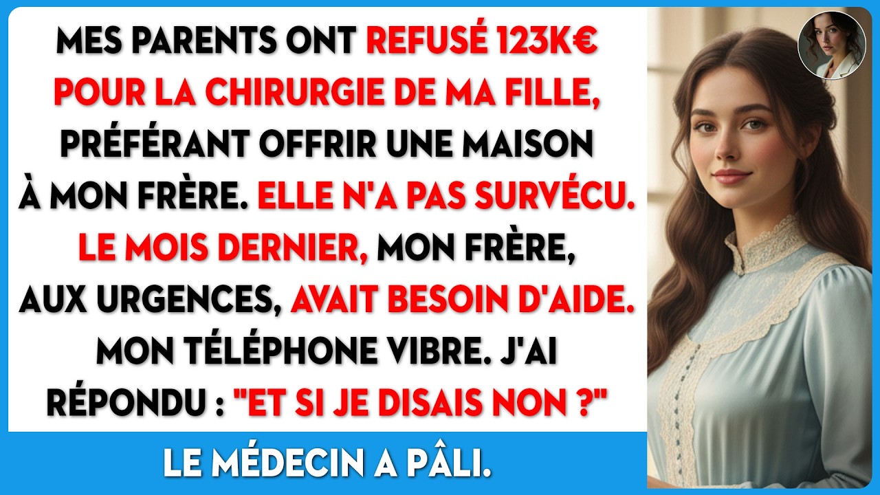 Mes parents ont refusé 123K€ pour sauver ma fille... puis m'ont demandé de sauver leur fils.