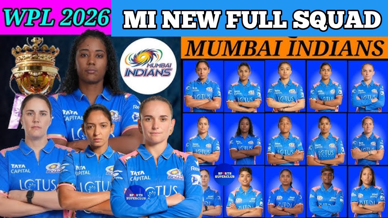 WPL 2026 | MI Womens Final New Squad  | Mumbai Indians Womens Squad WPL 2026 |  MI New Players List 