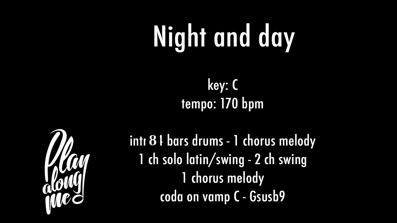 NIGHT AND DAY (C) 170 bpm - backing track
