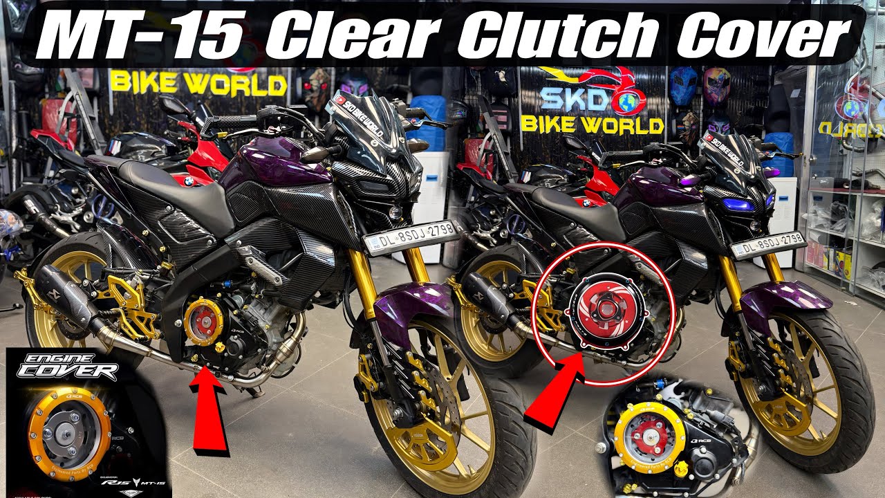 Mt15 modified | I Transparent Clutch Cover on My MT15 | part 4