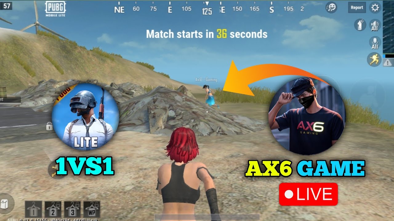 1VS1 Pubg Lite @Ax6gaming live 1v1 💪