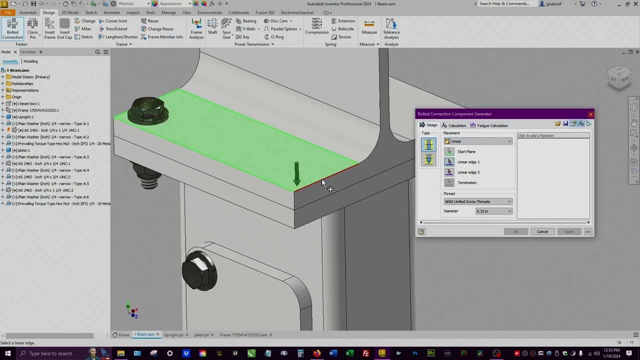 Autodesk Inventor - Bolted Connection