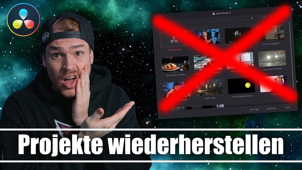 VERLORENE Projekte wiederherstellen in DaVinci Resolve! - Projekt Backups