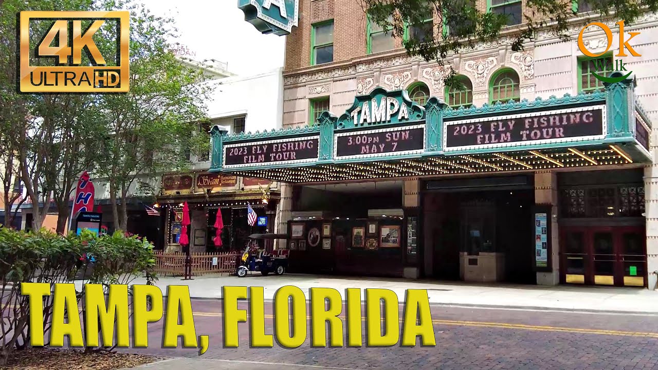 4K Downtown Tampa Florida - Walking Tour - April 2023