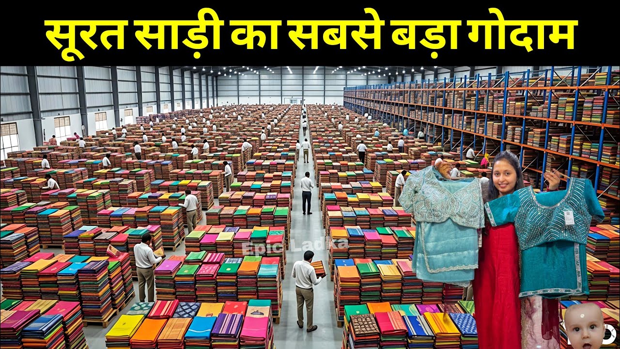 1000 वाली साड़ी फैक्ट्री से,99 से,Saree Manufacturer / Surat saree wholesale market Ajmera fashion 