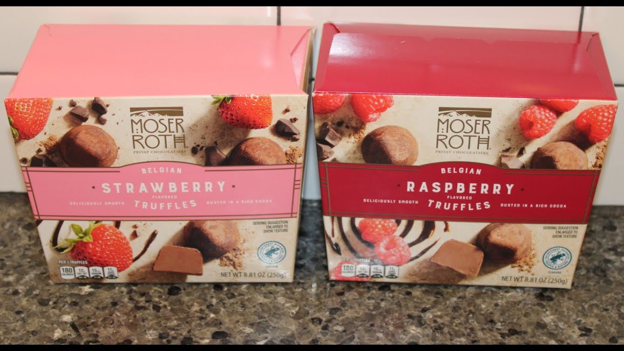 Moser Roth (Aldi) Belgian Truffles: Strawberry & Raspberry Review