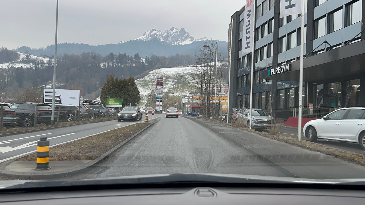 Saturday Drive from Kriens to Rothenburg 4K. 17.01.2026 - Enjoy and Relax 