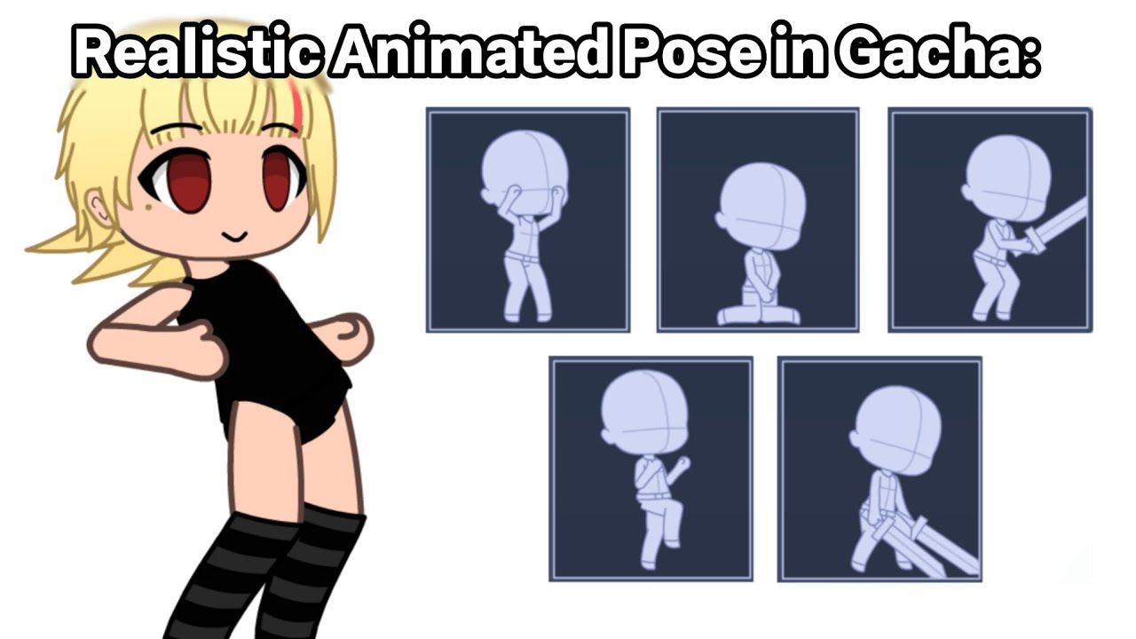 Реалистичные анимированные коды поз в GACHA: 😳