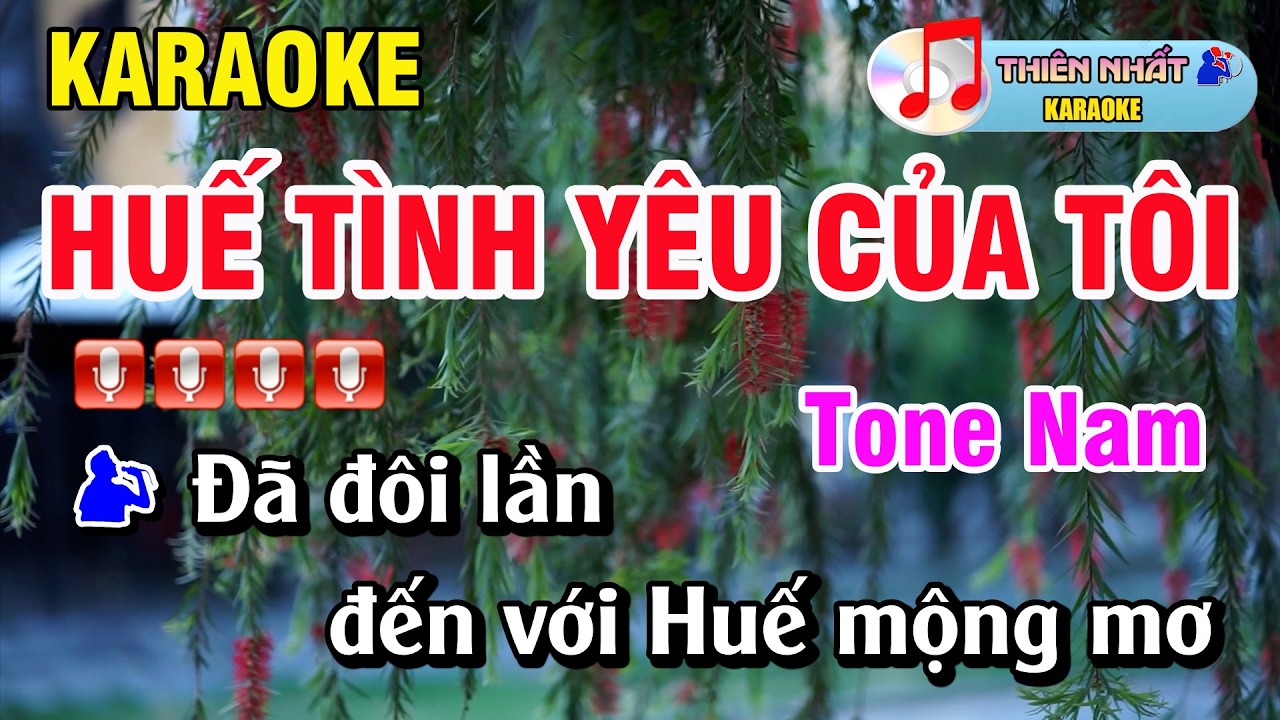 Huế Tình Yêu Của Tôi Karaoke Tone Nam Nhạc Sống Dễ Hát | Thiên Nhất
