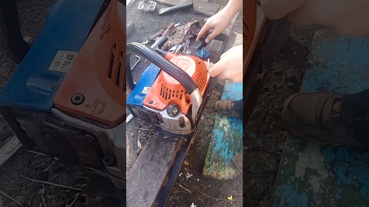 Бензопила WERK уже немножко убитая но не с нутри 