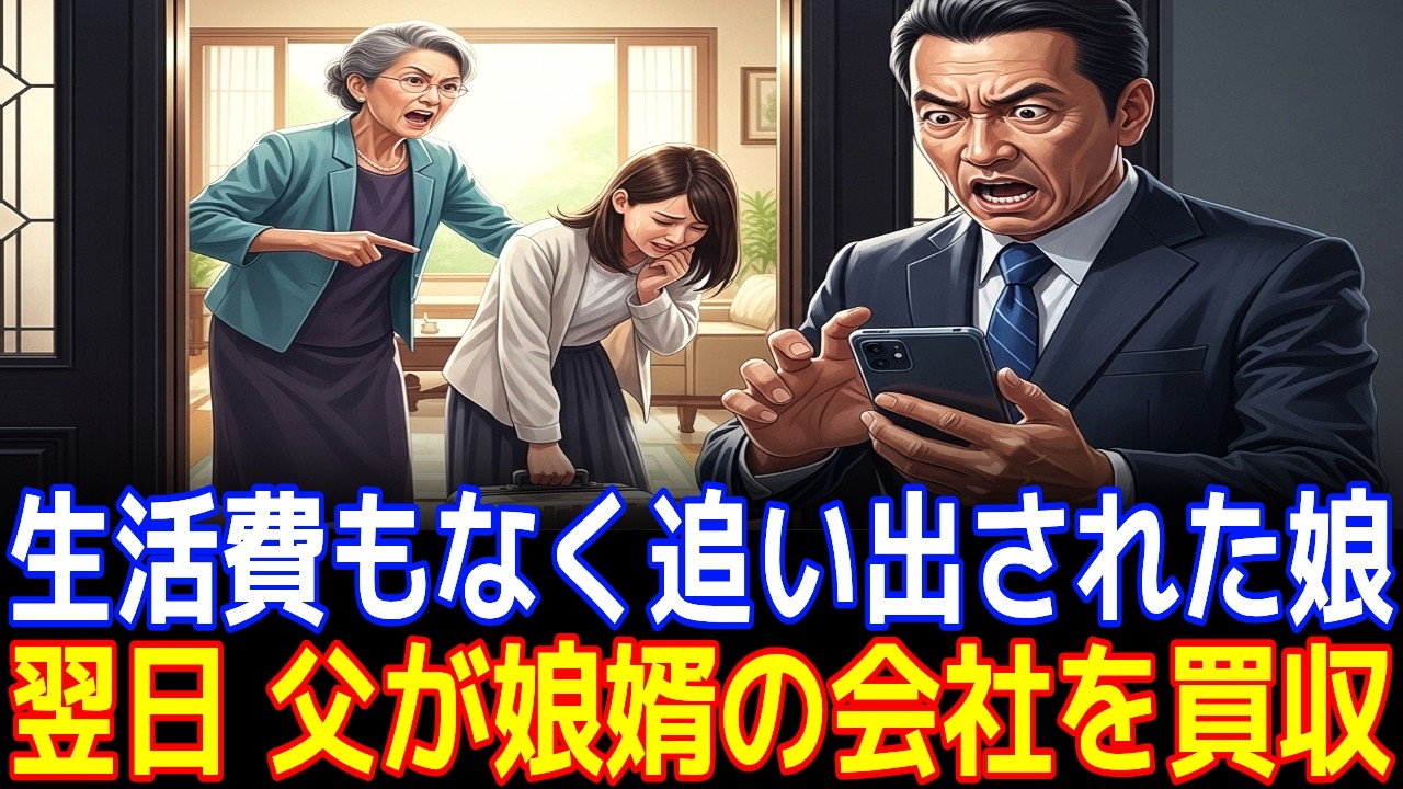 生活費もなく追い出された娘, 翌日 父が娘婿の会社を買収