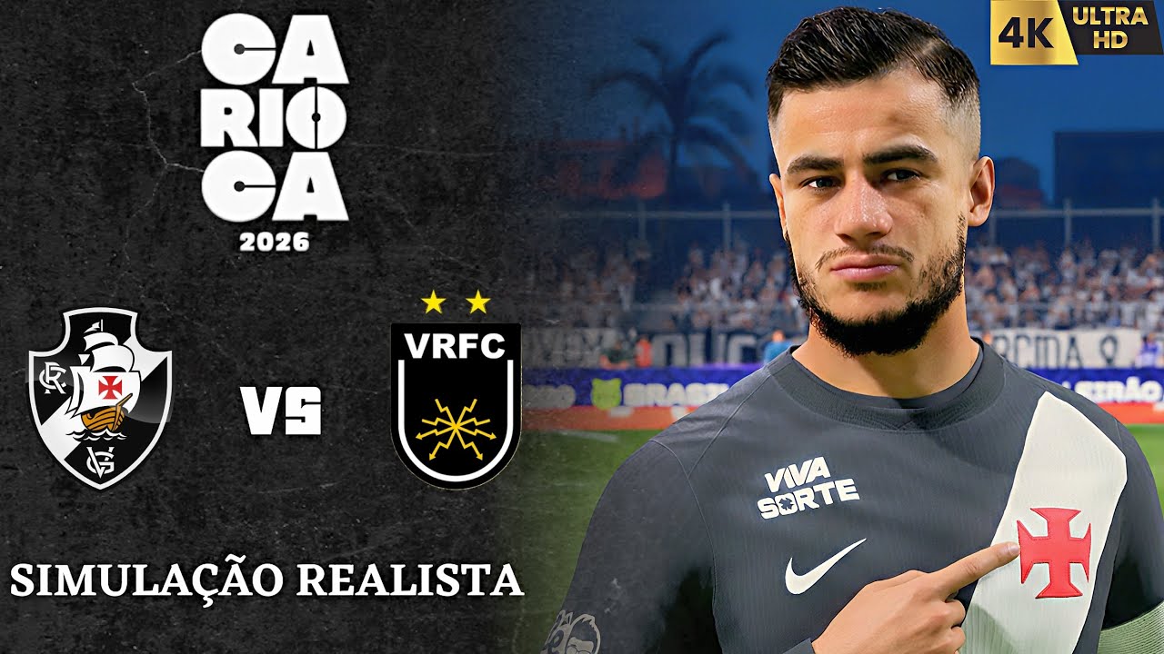 FC 26 - Vasco da Gama vs Volta Redonda | Cariocão 2026 | Quartas de Finais | Simulação 4K Ultra HD