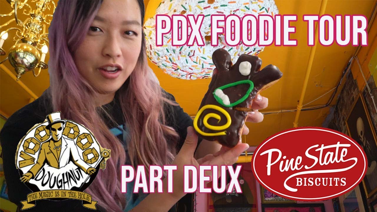 PORTLAND FOODIE TOUR Pt 2 | Pine State Biscuits, Voodoo Doughnuts