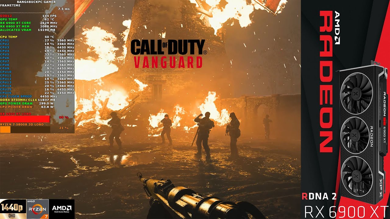 Call Of Duty Vanguard Ultra Settings 1440p | RX 6900 XT | Ryzen 7 5800X 3D