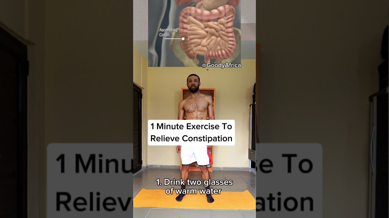 1 Minute Exercise To Relieve Constipation #constipation #yoga #bowelmovement #stool #wellness