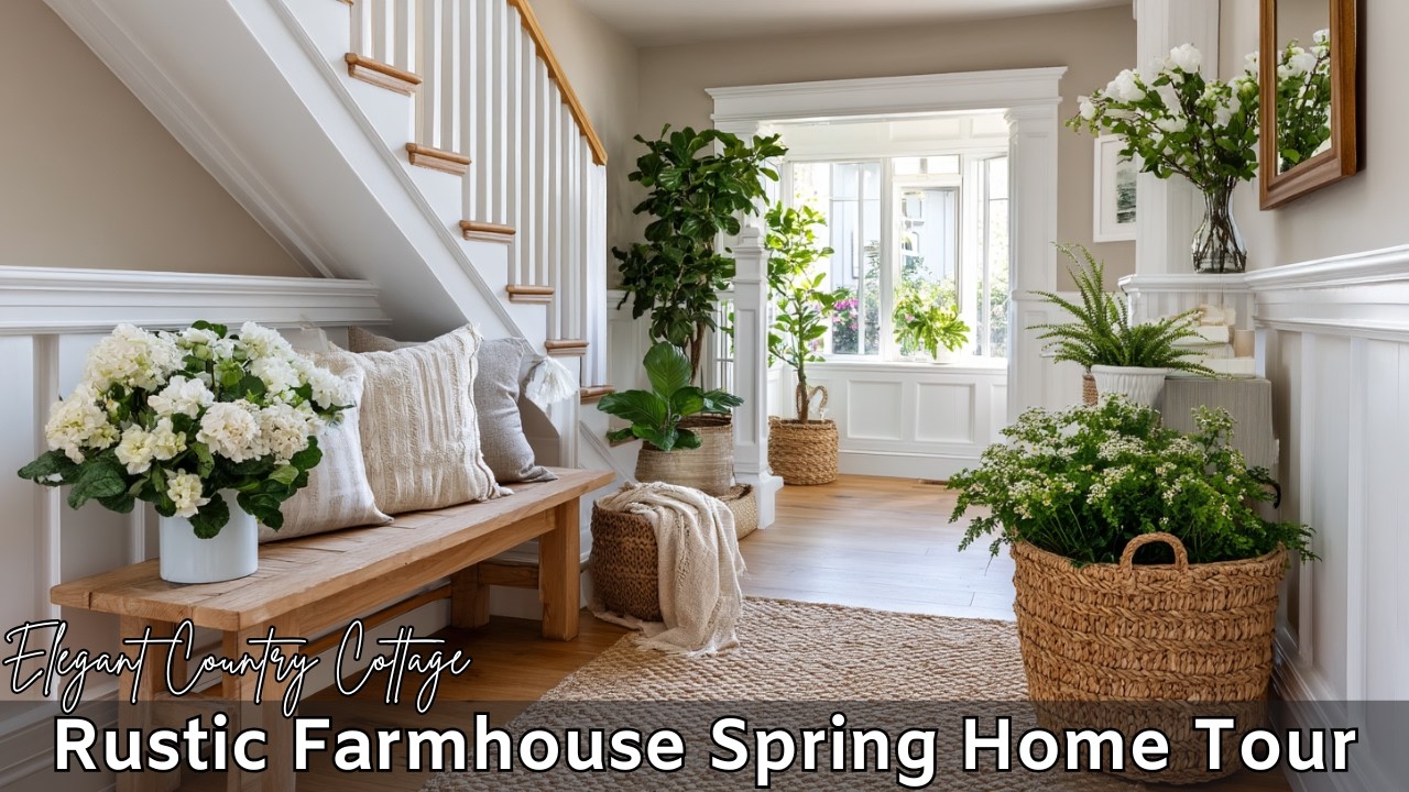 🌸 Inside an Elegant Country Cottage ~ Rustic Farmhouse Spring Home Tour