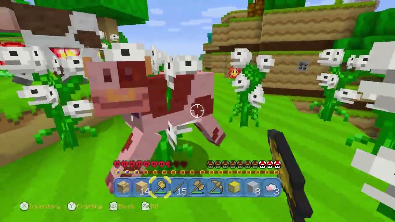 Minecraft Wii U Edition Super Mario Mash-Up World Gameplay