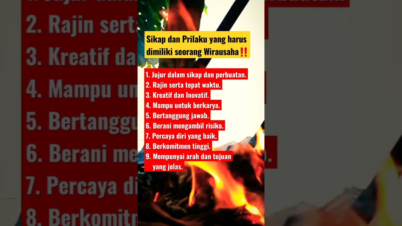 Sikap dan Prilaku yang harus dimiliki seorang Wirausaha #shorts #wirausaha #fyp