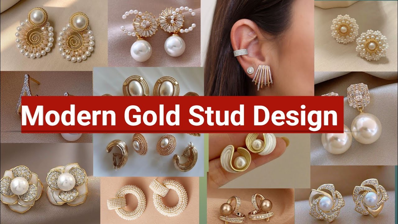 Gold stud design  || top trending earring tops || new gold stud 2025