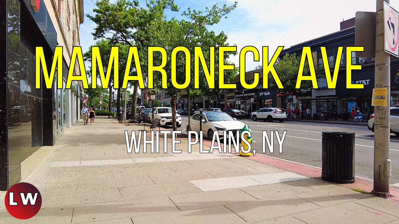 Westchester NY Virtual Walking Tour June 2024 4K | White Plains New York Mamaroneck Ave