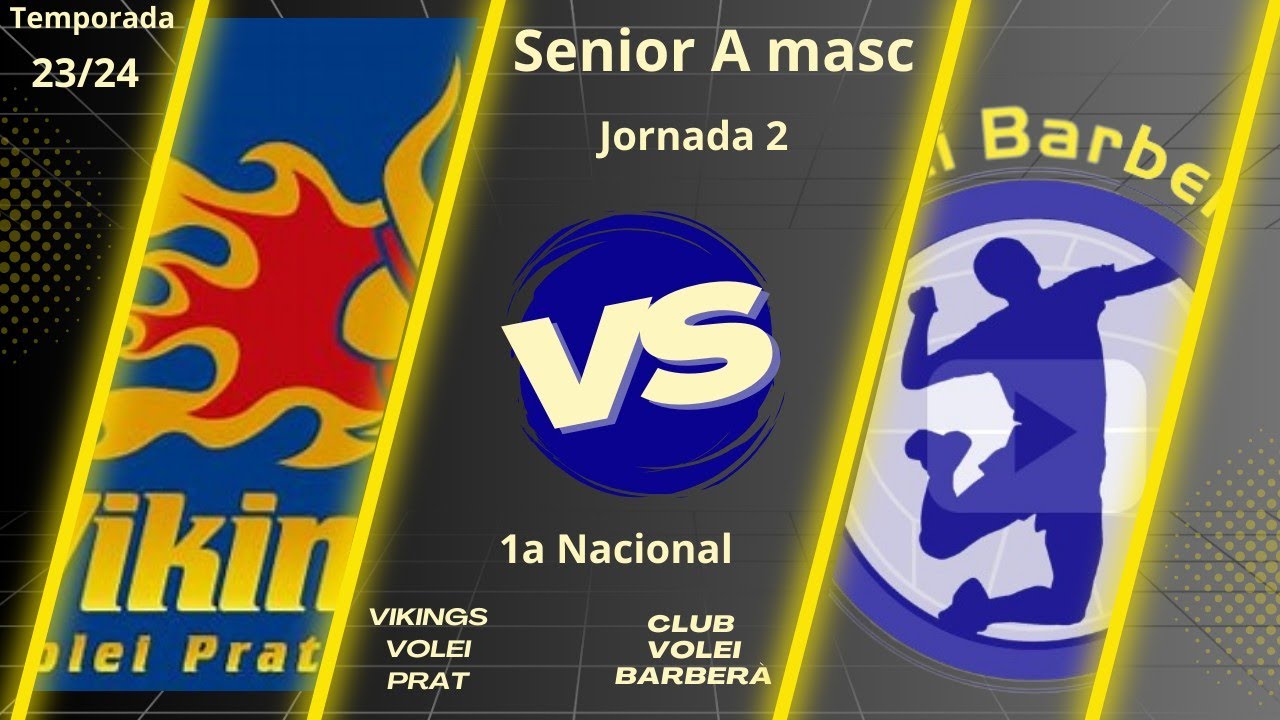 CV Vikings vs CV Barberà, Senior A masculí, 1a nacional, 15/10/23, #Aymibarberà!!
