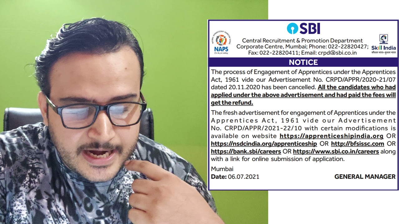 SBI APPRENTICE 2021 NEW NOTIFICATION OUT 🔥🔥 | SBI APPRENTICE EXAM DATE 2021 | SBI APPRENTICE EXAM