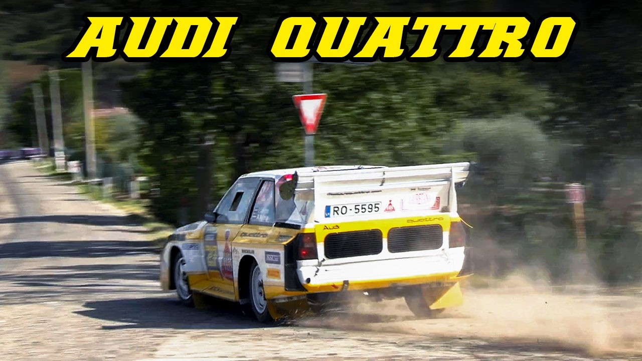 AUDI QUATTRO RALLY MONSTERS | 5 cyl. Turbo sounds, Drifting, Donuts & Backfire