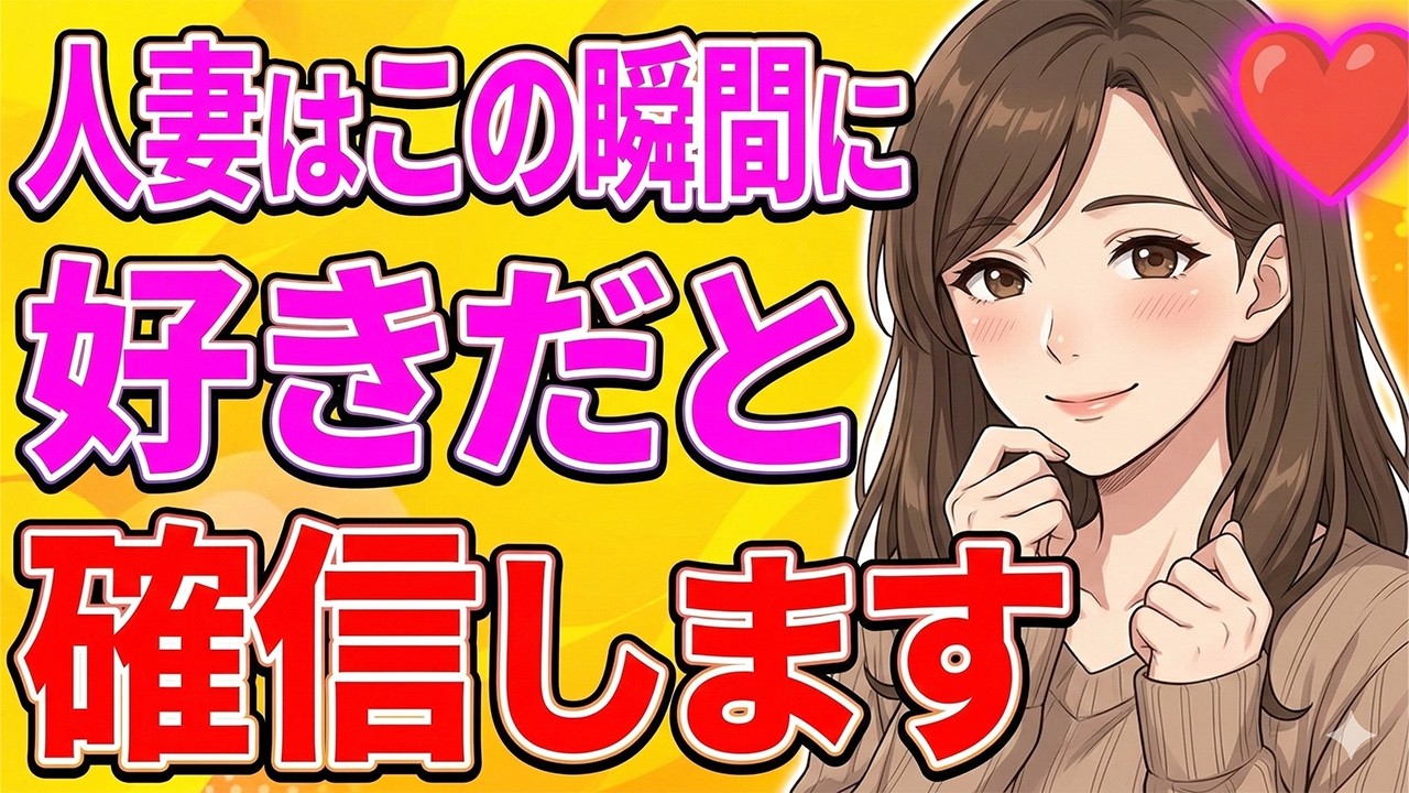【知らないと後悔する】人妻が男性の事を好きだと確信する瞬間７選