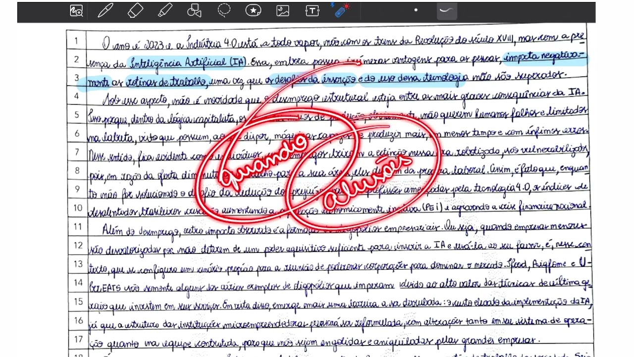 REDAÇÃO NOTA MÁXIMA - TEXTO DISSERTATIVO DE ATÉ 20 LINHAS