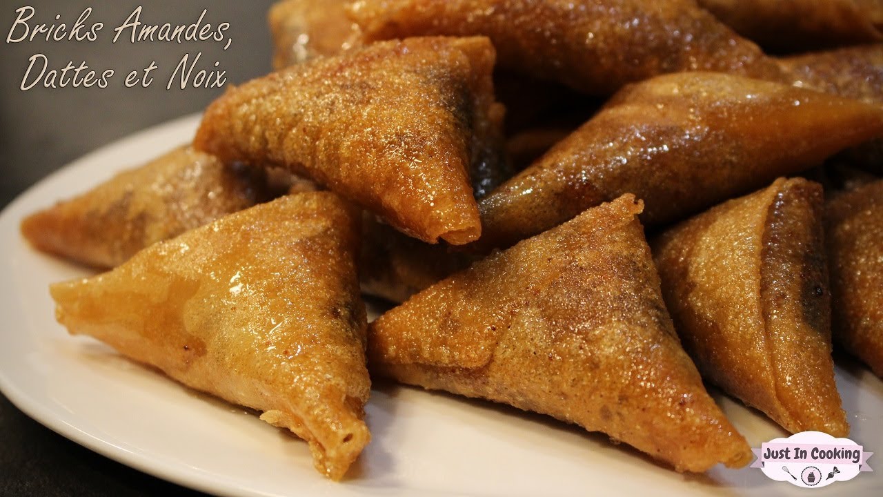 Recette de Bricks aux Dattes, Noix, Amandes et Miel