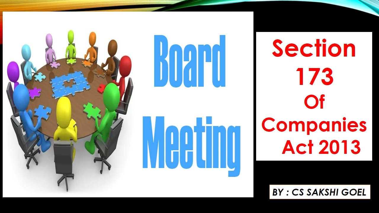 WHAT ARE BOARD MEETINGS || SECTION 173 OF COMPANIES ACT 2013 #companiesact2013 #companylaw