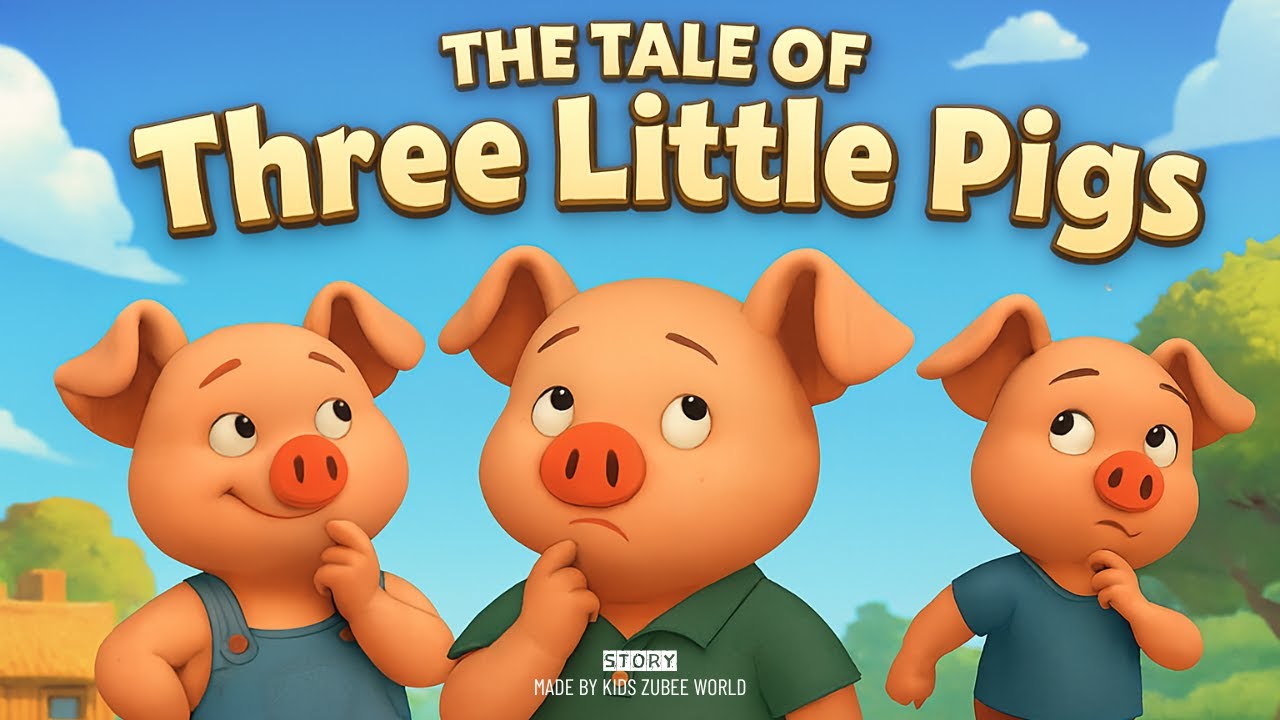 Don't Miss This EPIC Animated Moral Story of The Three Little Pigs | Kids Zubee World