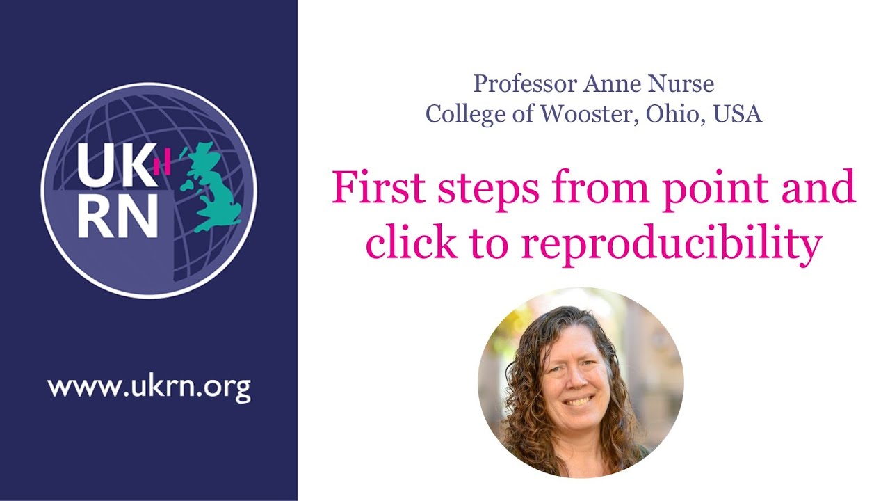 First steps from point and click to reproducibility