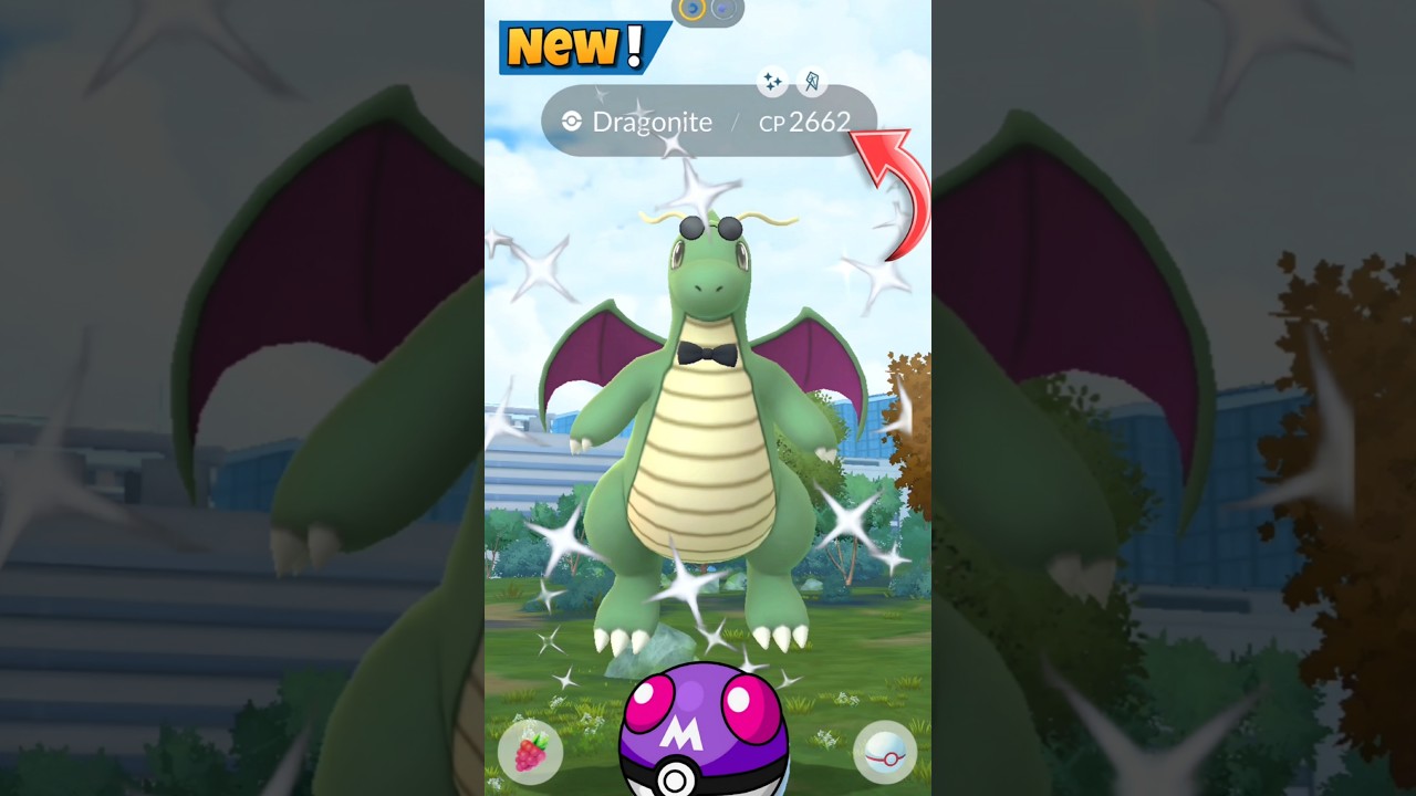 Первый в истории✨️рейд с блестящим костюмом Драгонита в Pokemon Go