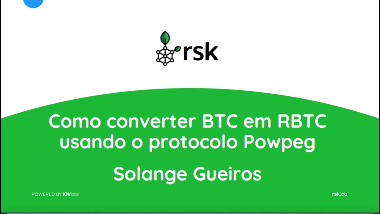 Como converter BTC em RBTC usando o protocolo Powpeg