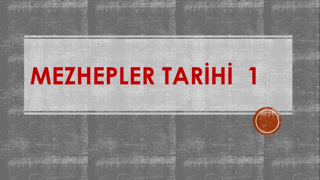 MEZHEPLER TARİHİ 1 (HARİCİLİK-MÜRCİE-MUTEZİLE)