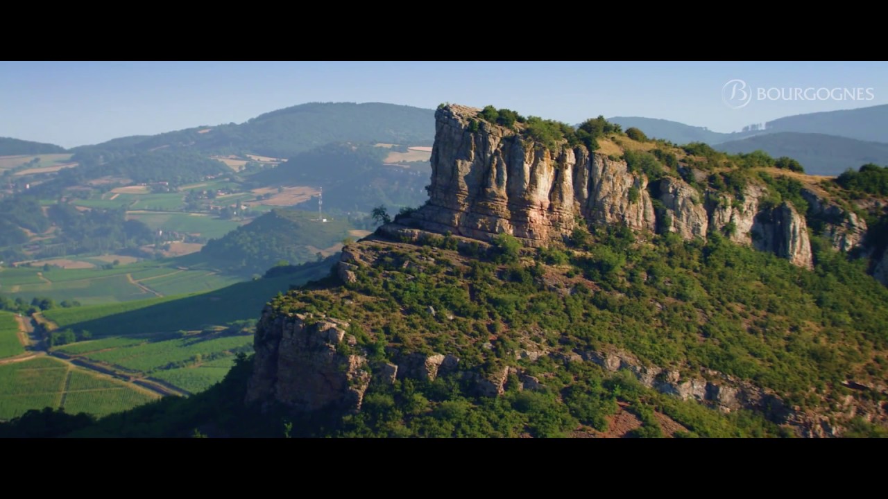Le vignoble de Bourgogne vu du ciel