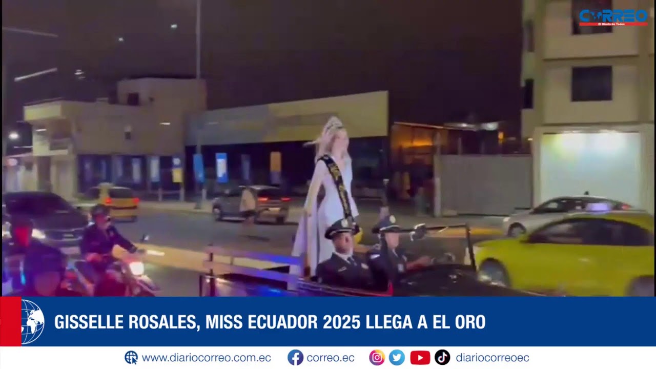 Gisselle Rosales, Miss Ecuador 2025 llega a El Oro