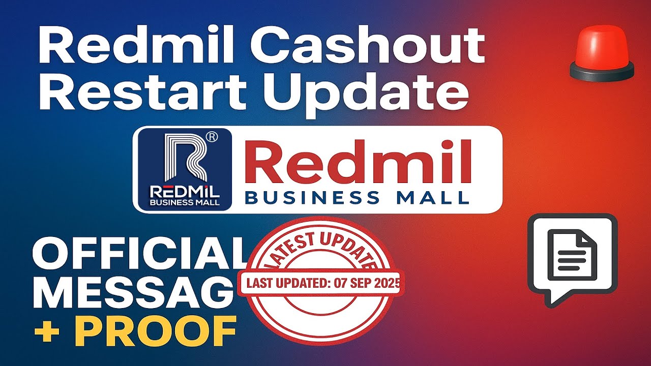 Redmil Business Mall Cashout Restart Update 🚨 Official Message + Proof | All Solutions Explained