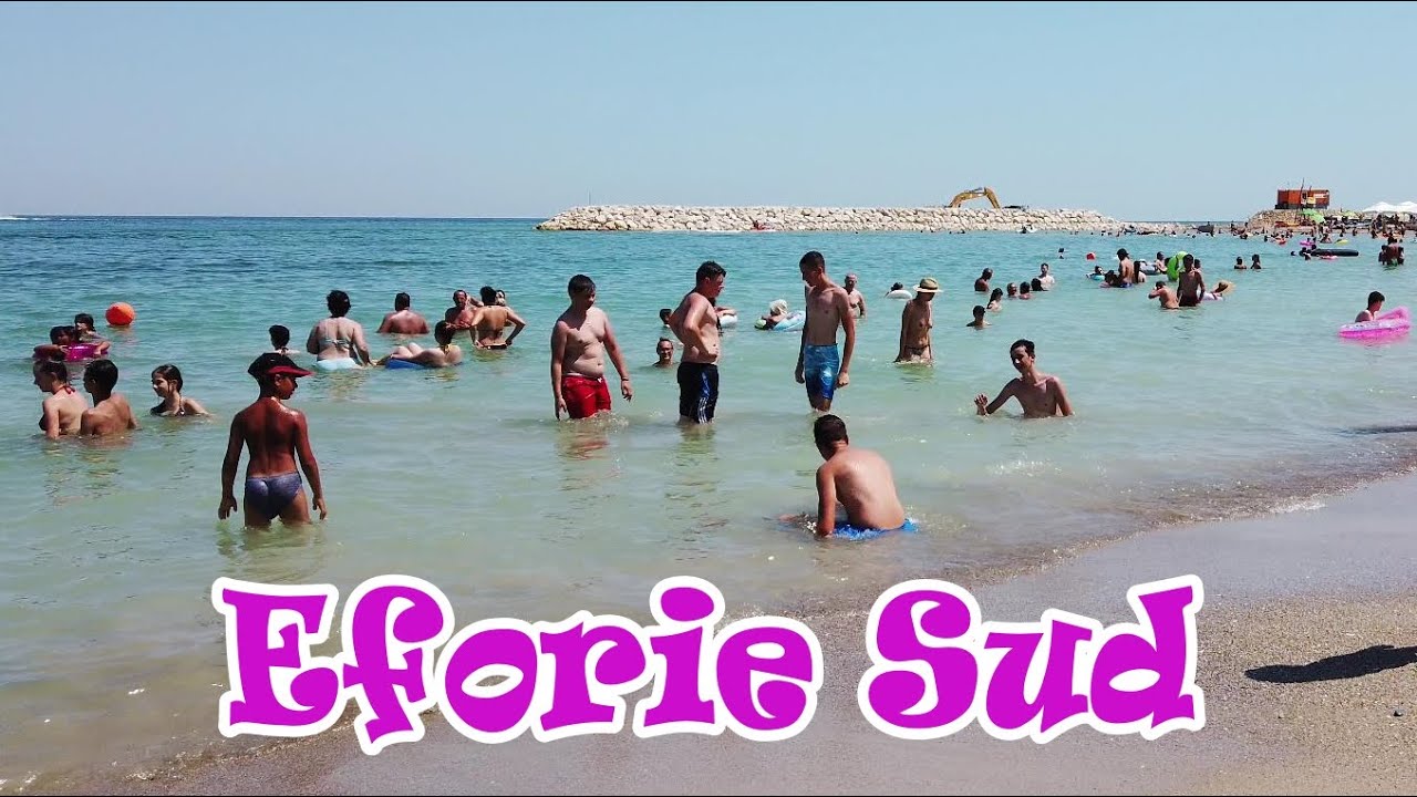 Plaja din Eforie Sud part 2 - August 2021 - Eforie Sud Beach,Romania - 4K travel calatorii vlog